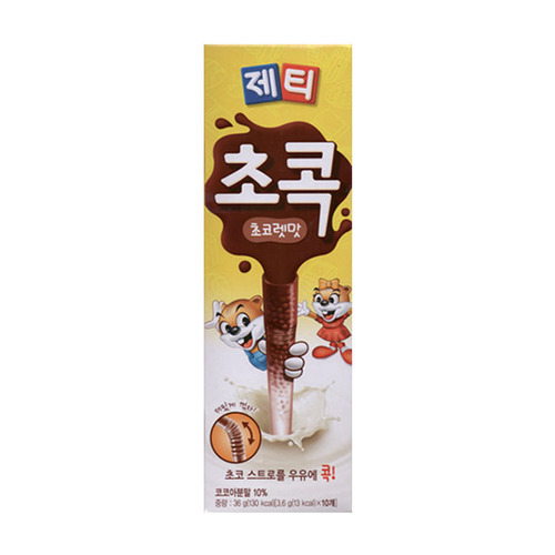 제티 초콕 초코렛맛 120T(10Tx12개) 빨대 초코맛