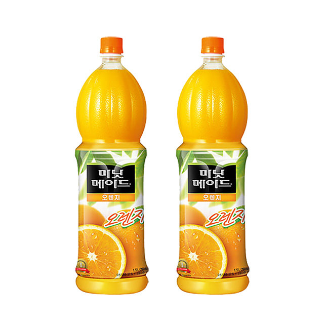 미닛메이드 오렌지 50% 1.5L 12개 웰빙 과일주스