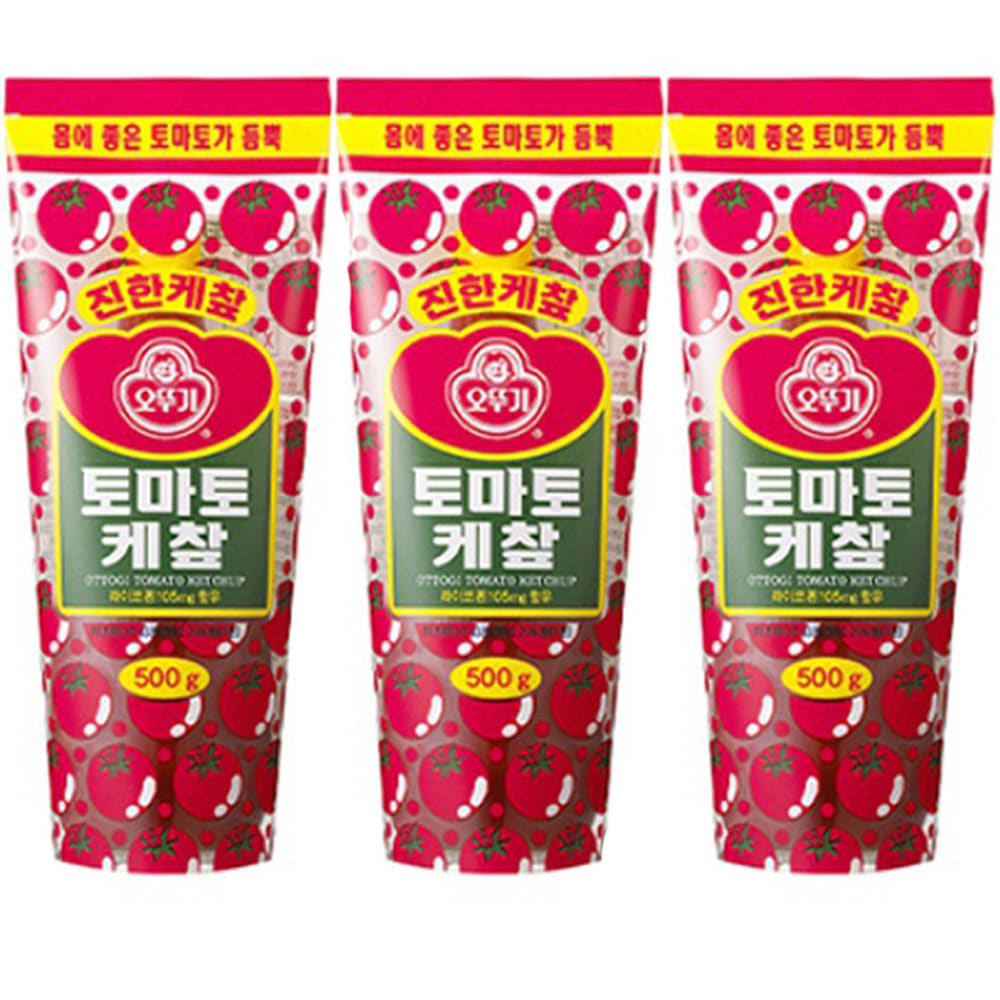 오뚜기 토마토 케찹 500g 3개 가정용 케첩 캐찹 소스