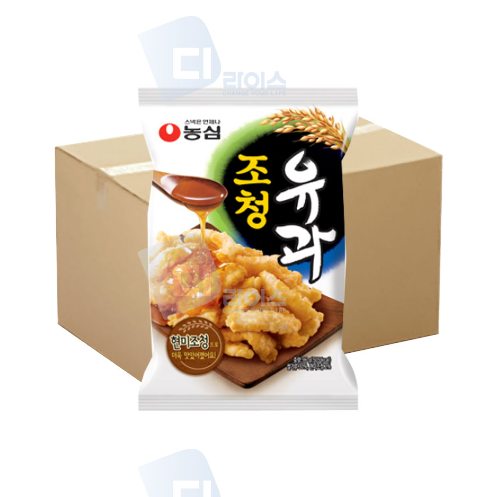 농심 조청유과 20봉 전통과자 봉지스낵 달콤바삭 간식