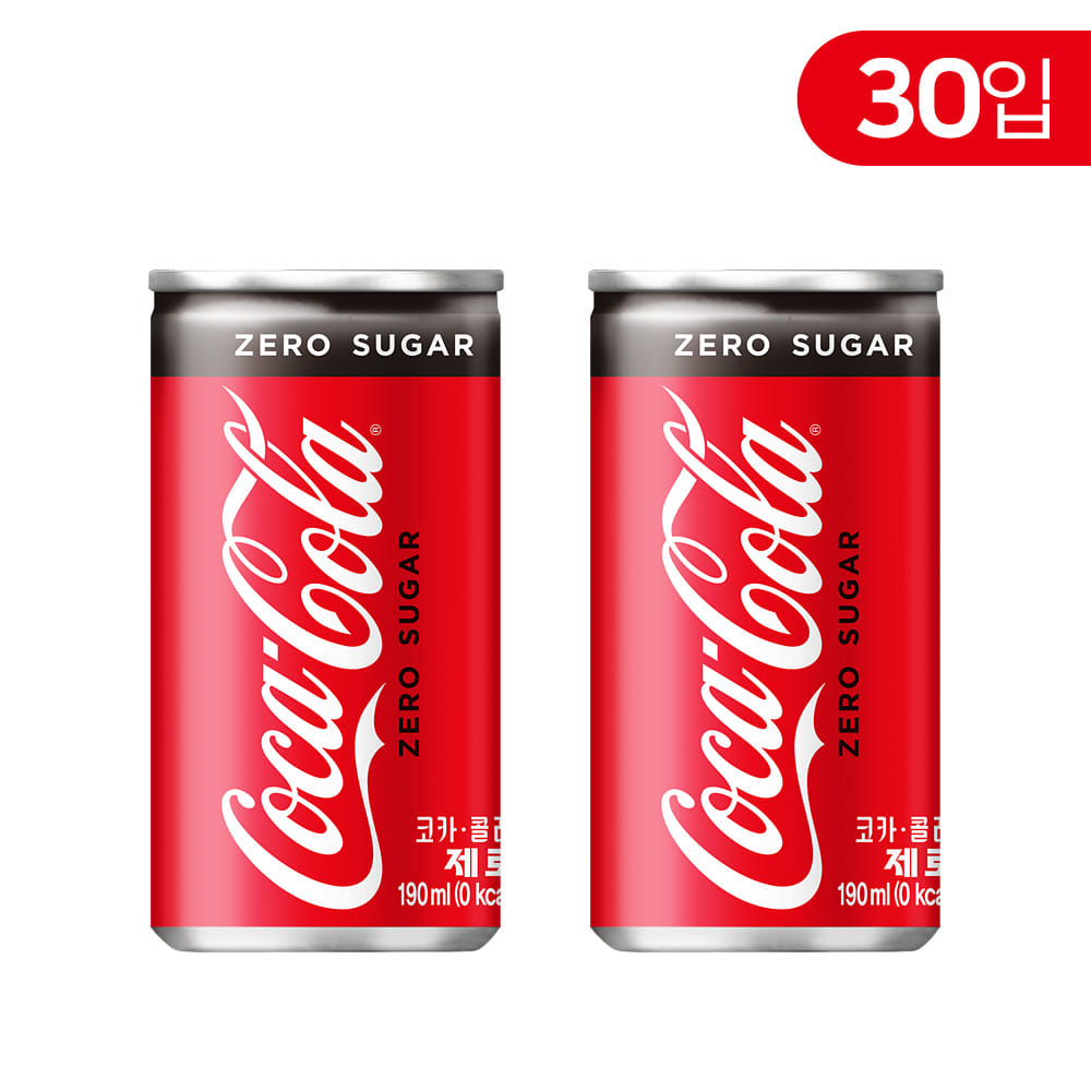 코카콜라제로 190ml 30개 탄산음료 제로칼로리 무설탕